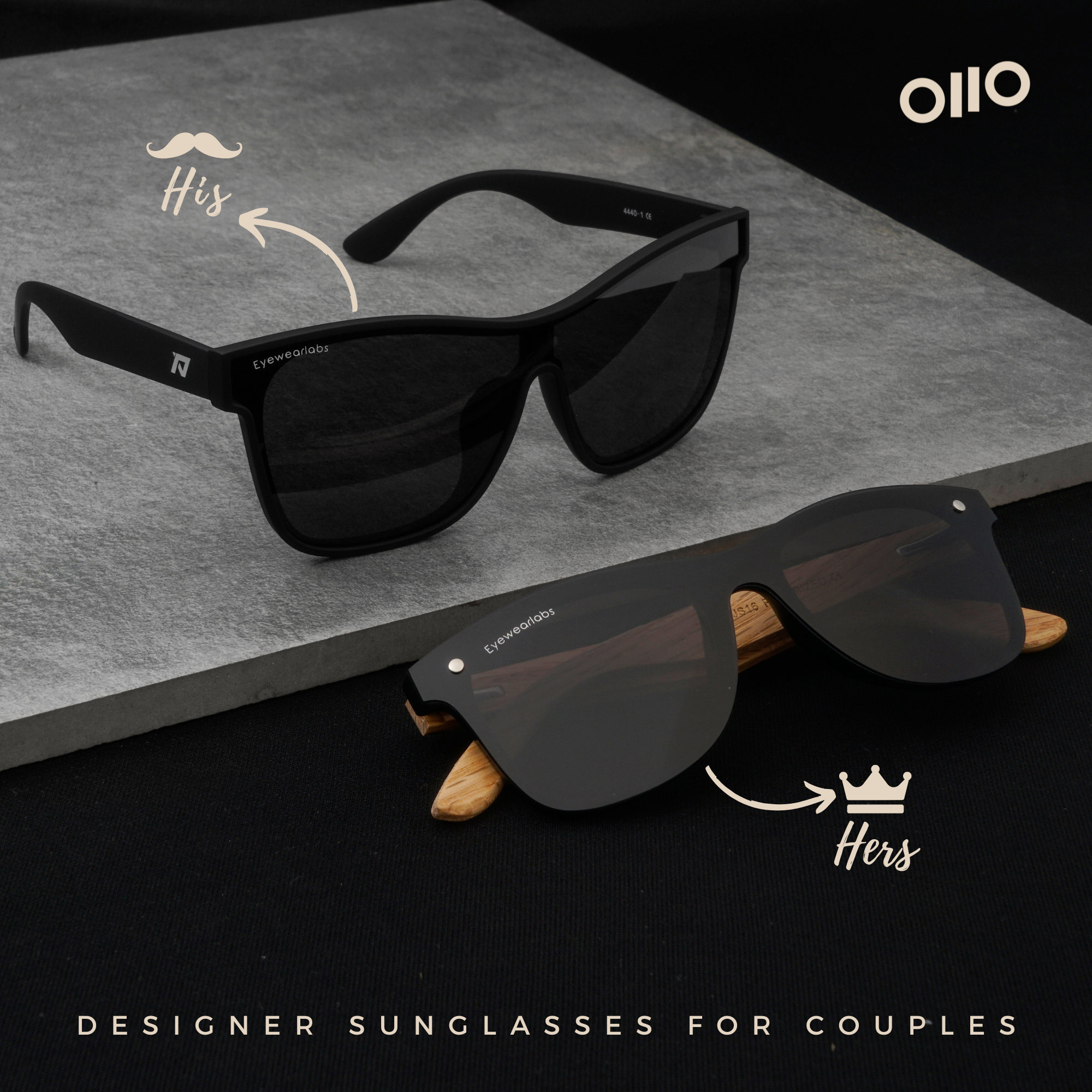 RV Matte Black & Wood Black | Set of 2 - Eyewearlabs
