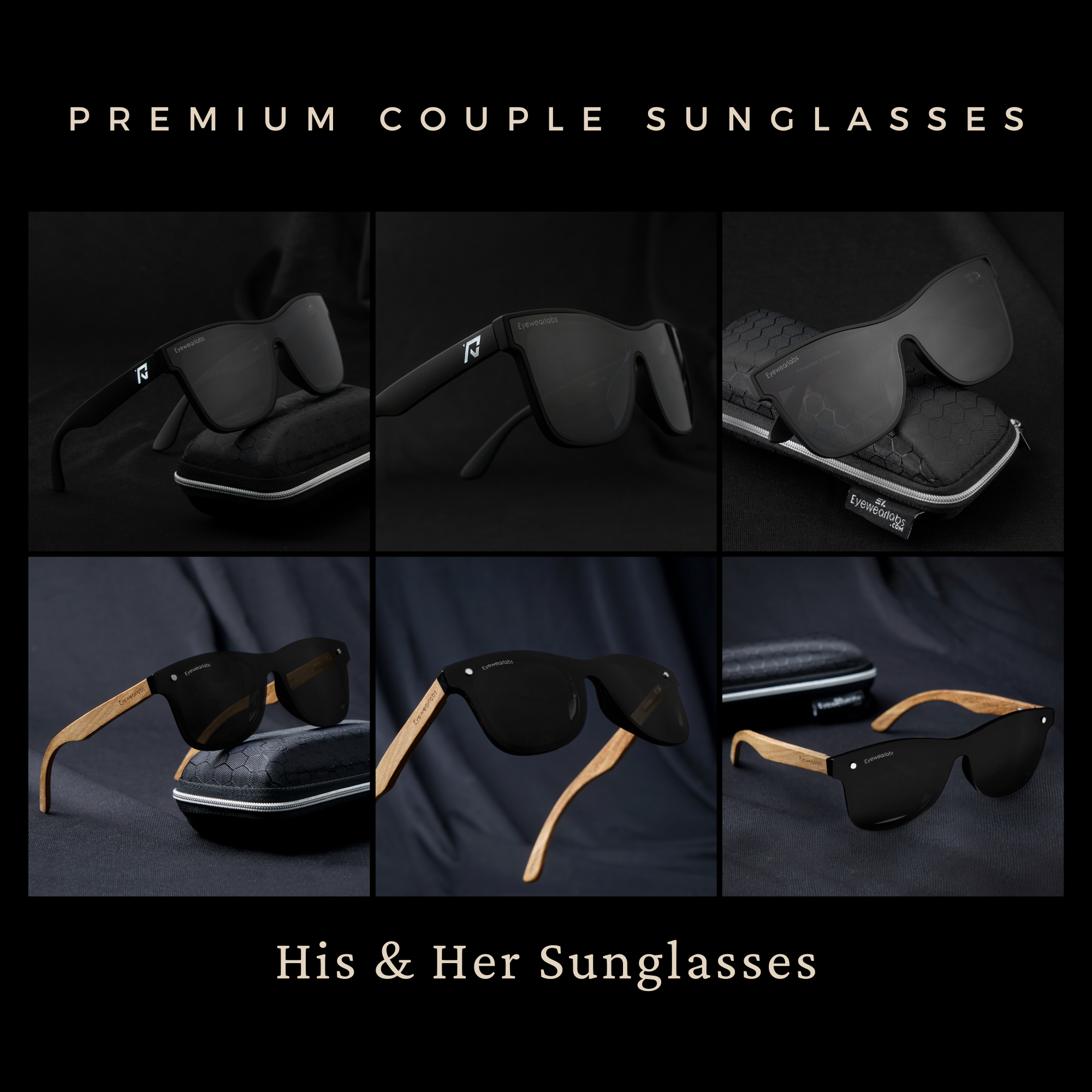 RV Matte Black & Wood Black | Set of 2 - Eyewearlabs