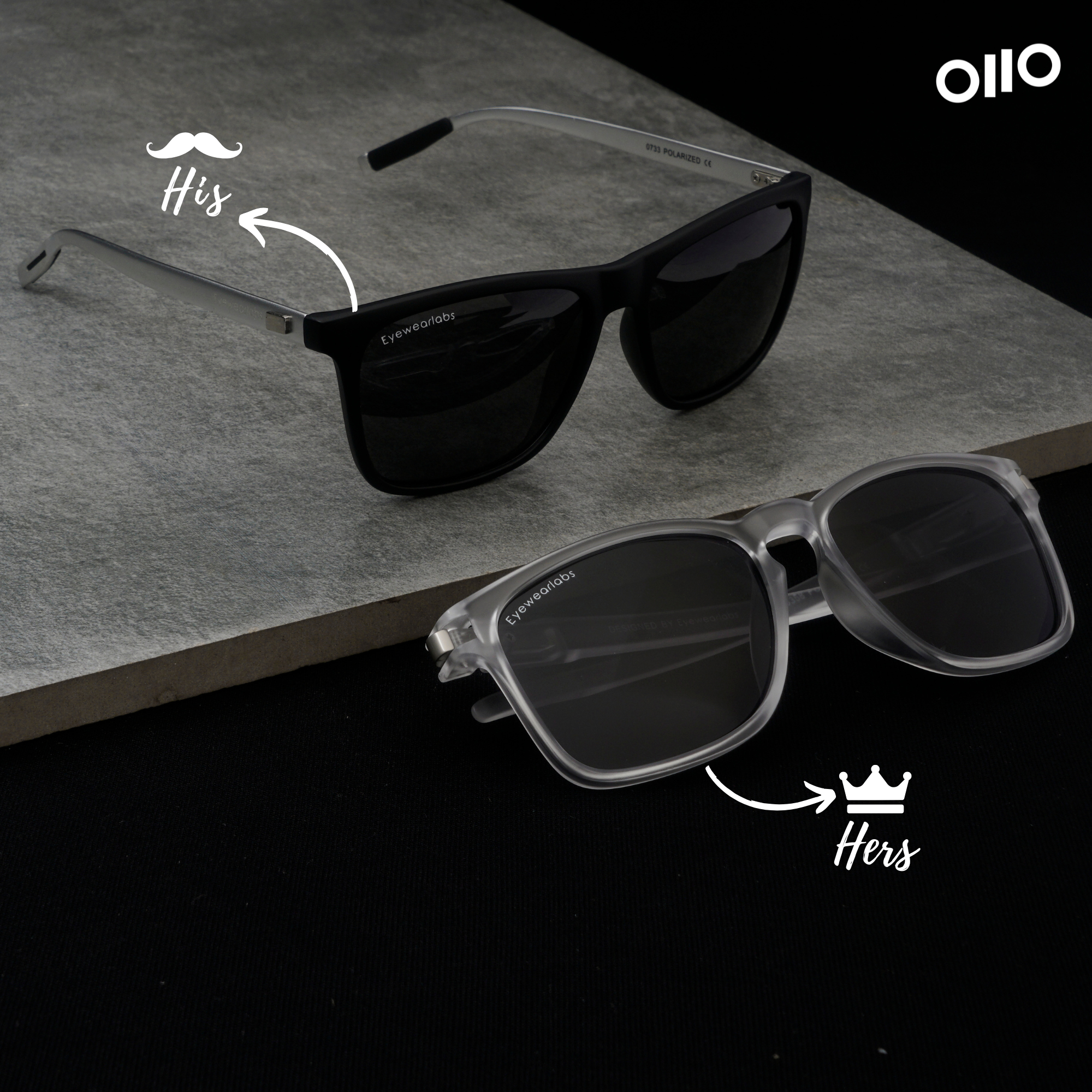 Barkley Knight Black & Crystal Black | Set of 2 - Eyewearlabs